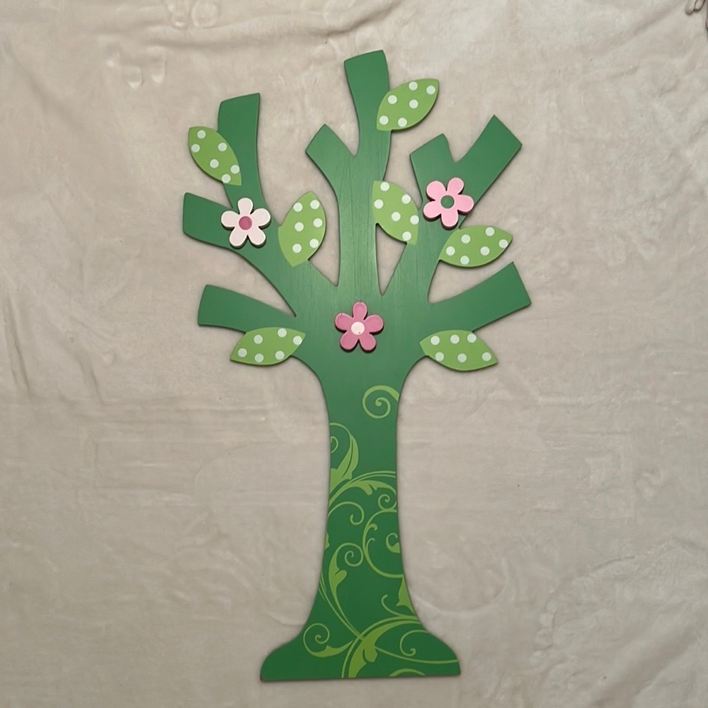 Wooden Tree w/Flowers Wooden Wall Decor - Hobby Lobby
